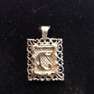 Sterling silver C charm